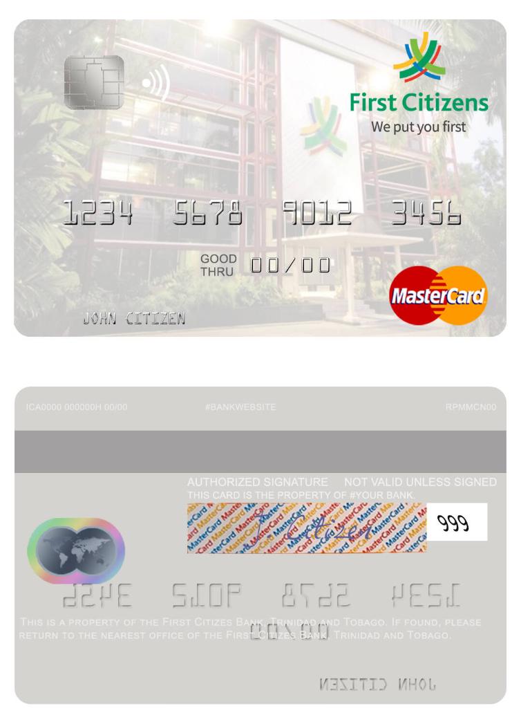 Trinidad and Tobago First Citizes Bank mastercard